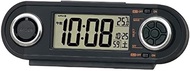 Seiko Clock RAIDEN NR537K Radio Wave Alarm Clock, Black, 2.4 x 7.3 x 1.8 inches (62 x 186 x 46 mm)