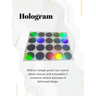 Hologram Cvv cover sticker for credit and debit cards
