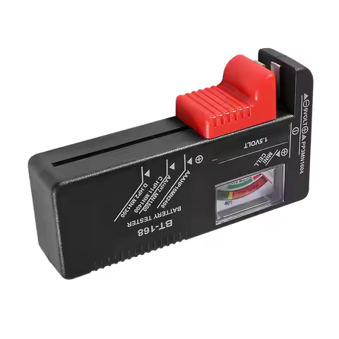 1pc BT-168 Battery Tester: Colour Coded Meter for AA AAA C D 9V 1.5V Batteries – Portable Universal 