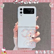 Samsung Z Flip & Oppo N Flip Pink Aesthetic Elegant Case | Samsung Z Flip Case 7 6 5 4 3 2 | Z Flip 