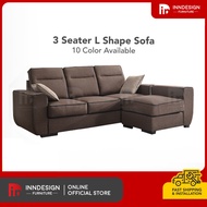 [LOCAL SELLER] AMZOE 3 SEATER + STOOL FABRIC SOFA (FREE DELIVERY AND INSTALLATION)