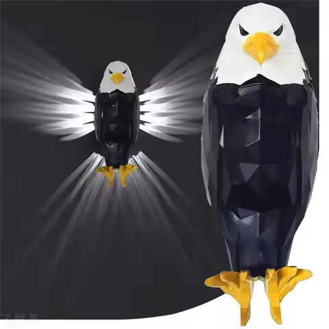 Cool Creativity 3D Bald Eagle Wall Night American Eagle Night Light Decoration Wings of Light for Ma