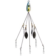Gierzijia 5 Arms Umbrella Head Fishing Hook, Alabama Rig Multi-Fish Hook Castable Umbrella Rig Fishi