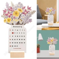 Desk Calender 2024 2024 Newest Creative Flower Desk Calendar 12 Monthly Calendar