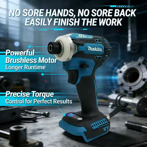 Makita DTD171 18V Cordless Impact Driver - Brushless Electric Screwdriver & Power Tools for Fastenin