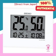 Seiko clock desktop clock alarm clock wall clock radio digital calendar temperature humidity display white Body size: 12.7 x 16.5 x 2.6 cm SQ798W 527