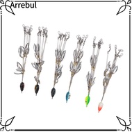 ARREBUL 6PCS Umbrella Fishing Rig, 5 Arms Wtih 8 Blades Alabama Umbrella Rigs, Simulated  Stainless 
