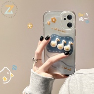 Zymello Phone Case OPPO A74 A3S A5 A76 A94 A96 A53 A95 F11 Pro F9 F7 F5 Reno 5 5G Reno 6 5G Reno 7 5G Reno 4 4G Cute Mini Duck Silicone Phone Case