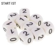 [STARTIST] Lot 10pcs Dice Playing Numbers 0 1 2 Dice D6 Accessories For Board Games