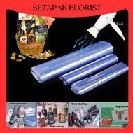 (10METER) SHRINK PAPER Heat film Hairdryer heat seal flat mouth transparent plastic bag Hamper Bakul