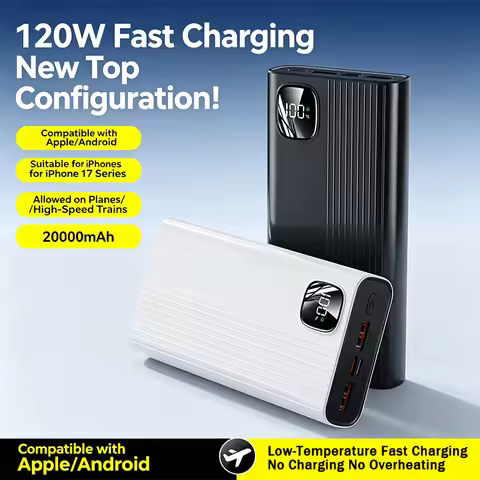 K248 20000mAh power bank 120W large capacity fast charging portable external battery power bank for 