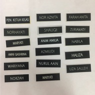 NAME TAG / TAG NAMA HITAM - 1''X3'' (OFFER) MAGNETIC