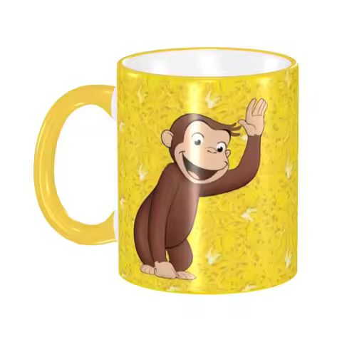 DIY Cartoon Curious Georges Funny TV Monkey Anime Ceramic Mug Coffee Cups Creative Present