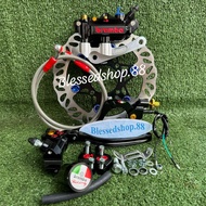 GENIO COMPLETE PACKAGE OF IZUMI BRAKE MASTER SINGLE TUBE SET RIGHT Kiri + BRCM MONOBLOK CALIPER 4 PI