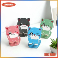 Wooden Mobile Phone Holder Cute Cartoon Cat Stand Holder Cell Phone Stand