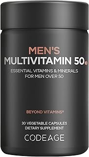 Codeage Men's Multivitamin 50 - Essential Vitamins & Minerals for Men Over 50 - Daily Multivitamins 