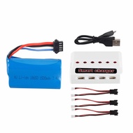 Nchu 7.4V 1500Mah 18650แบตเตอรี่ลิเธียมไอออน + 1ถึง3เครื่องชาร์จแบบสมดุลสำหรับ Udi002 Udi007 Udi001 