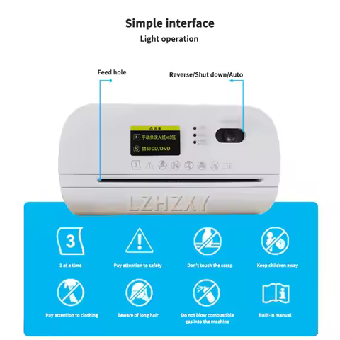 Small Size A4 Shredder Grinder For Office Household Paper Cutter Mini Gear Electric Automatic Bill S