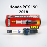 หัวเทียน BRISK PREMIUM LGS (4 เขี้ยว) แกนเงิน Honda PCX 150 2018 (SGL01ROA) รองรับน้ำมันเบนซิน95, แก๊สโซฮอล์ Made in EU