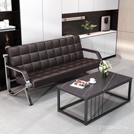 Reception Simple Sofa Reception Office Coffee Table Modern Business Three-Seat Office Sofa Office So