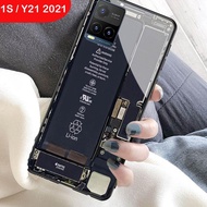 . Vivo Y21 Y21s 2021 Glass Softcase - VIVO Y21 Y21s 2021 Mobile Phone Casing [S07].