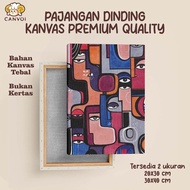 HIASAN DINDING Wall Display | Wall Painting | Wall Decoration | Premium Canvas Wall Decoration Size 20x30 cm And 30x40 cm Abstract Design 1 BIM BIM STORE