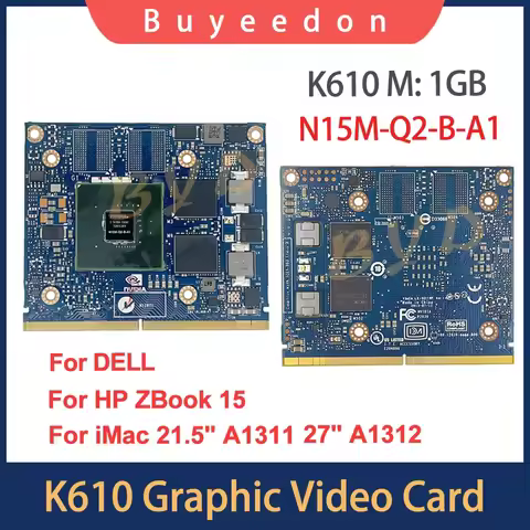 Laptops K610M GDDR5 1GB For iMac 21.5" A1311 27" A1312 Upgrade Graphic Video Card GPU N15M-Q2-B-A1 F