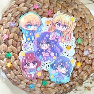 Oshi no Ko Sticker Fan Merchandise Sticker Merch by Qei: AQUA AQUAMARINE RUBY HOSHINO AI AKANE KUROK
