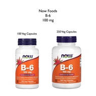 ✅READY STOCK✅ Now Foods B-6 100 mg 100 / 250 Capsules (Vitamin B6 / B 6)