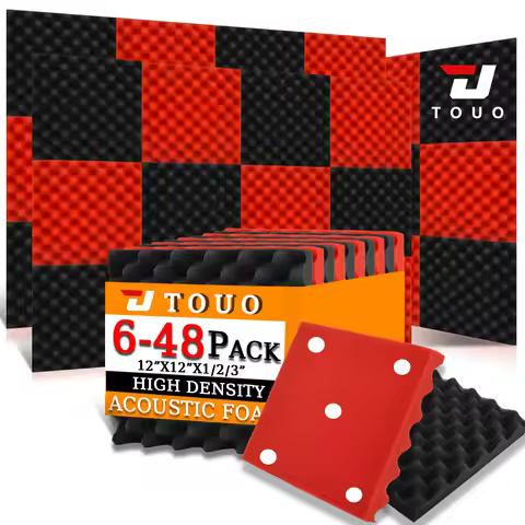 TOUO Acoustic Foam Egg Cotton 6-48Pack Home Studio Room Acoustic Panels Soundproof Use Panel