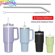JUSTODO 1Pcs Cup Straw, Straight Bent 6mm 8mm Stainless Steel Straws, Drinking Reusable Silver Replacement Straw for  30oz 40oz Tyeso Cup