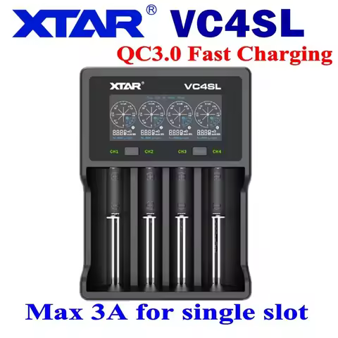 XTAR VC2 VC4 VC2S VC4SL battery charger for 10440/16340/14500/14650/18350/18500/18650/18700/21700/20