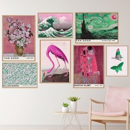 Eclectic Print Botanical Wall Art Flower Poster Boho Decor Vintage Oil Painting Canvas Abstract Livi