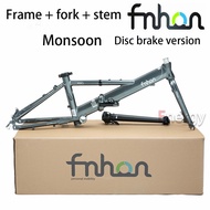 FNHON Bicycle Frame Monsoon Type Disc Brake Version Limited Edition Bicycle Parts Aluminum Alloy 20-inch Frame Compatible with 406 451 Wheels Bicycle Parts