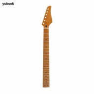 [yuksok] Electric Guitar Neck Roasted Maple Replacement Guitar Neck 24-Fret C-Shaped for Luthier