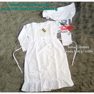 ☘ Baju muslim anak perempuan gamis putih dobby / Baju gamis