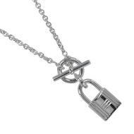 【日本直送】愛馬仕 HERMES Cadenas Amulettes 吊墜項鍊 925銀 約12.16g 女仕【二手】