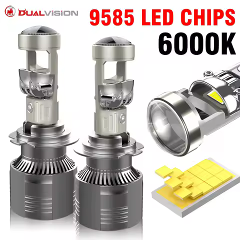 Bi LED H7 H4 H11 Mini Projector Lens H8 H9 9005 HB3 9006 HB4 Car Headlight 6000K CSP CHIPS LHD Autom