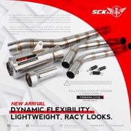 YAMAHA LC135 4S 5S SCK RACING FULL SYSTEM EXHAUST [2 MANIFOLD - 32MM &amp; 35MM] [BY AHM PRO RACING]
