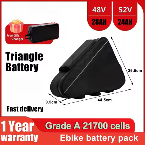 21700 Cell Battery 36V 52V 48V 45AH Triangle Battery Lithium Capacity 1000W 2000W Super Powerful Baf