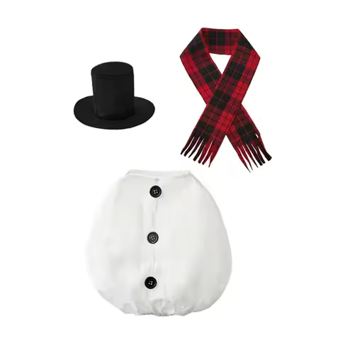 Christmas Lawn Geese Snowman Costume 23In Porch Geese Statue Decoration Outfit JOMD