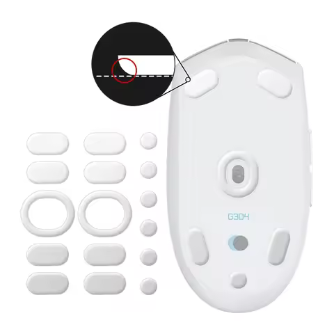 Hotline Games 3.0 Plus Rounded Curved Edges Mouse Feet Skates for Logitech G304 G305 Gaming Mouse Fe