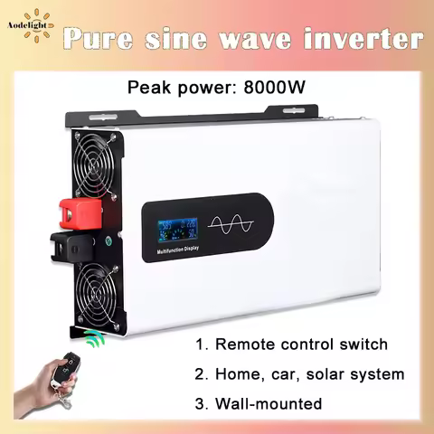 Pure Sine Wave Inverter 12v 220v 8000W High Power 12V 24V 48V 60V 72V 96V To 110V 220V Solar Car Inv