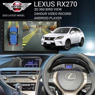 LEXUS RX270 (2009-2015) 3D 360 BIRD VIEW+ 4 SIDE VIDEO RECORD CAR ANDROID PLAYER