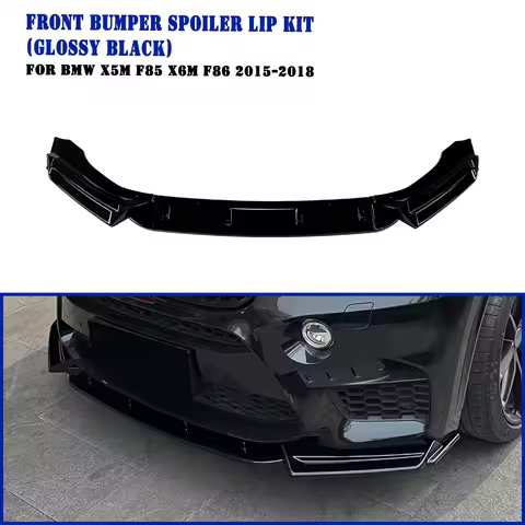 Front Spoiler Lip Lower Lippe Splitter Blade For BMW X5M F85 X6M F86 2015-2018