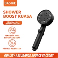 BASIKE 3 in 1 Shower Kamar Mandi Tinggi Pancuran Aerator Head Filter Selang Rumah 5 Mode Dapat Dises