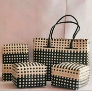 Tas keben set 4 + bambu (bahan plastik kaca)