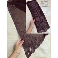 FABRIC LATEST ENCIM KEBAYA MATERIAL, SILK CREPE, CEMARA EMBROIDERY Kebaya Nyonya Melaka Kebaya Labuh