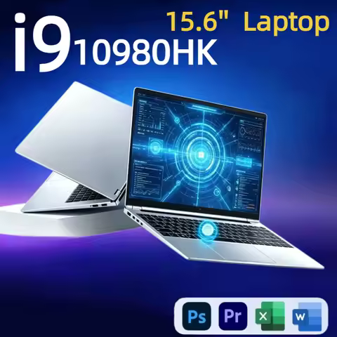 New Laptop 15.6 Inch 2026 Intel Core i9 10980HK Gaming Notebook 16GB RAM 2TB SSD Fingerprint Unlock 