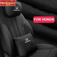 Hardingsun For Honda Car Suede Headrest Neck Protection Headrest Lumbar Cushion Pillow City Vezel Stream Fit Freed Civic CRV Accord Jazz HRV CRZ